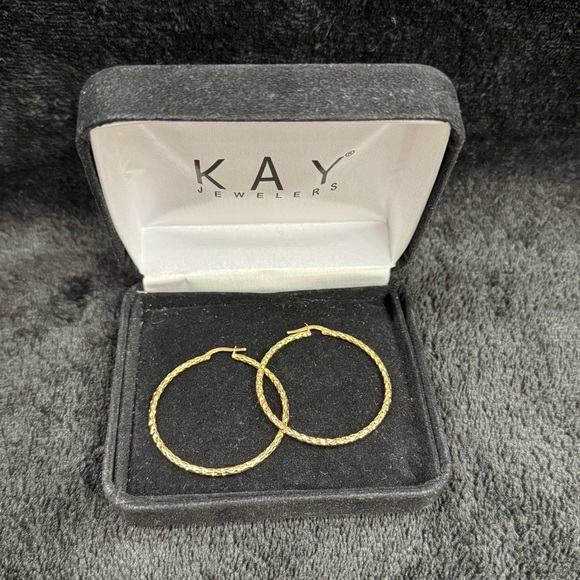 Hoop Earrings 14K Yellow Gold 50mm